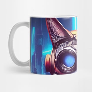 Cool Japanese Techno Cat In Japan Neon City Mug